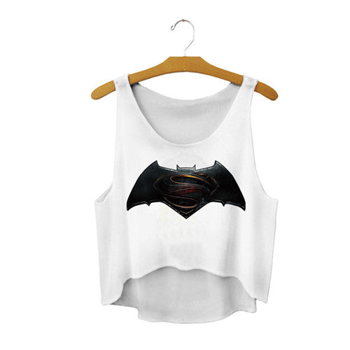 Superman Vs Batman New Design Summer Crop Top For Girls
