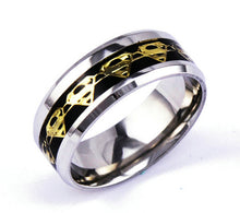 Men's Fashion Superman Stainless Steel Ring 4 Colors