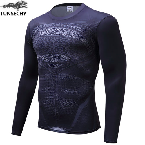 Superman Tight Long Sleeve T-Shirt for Men