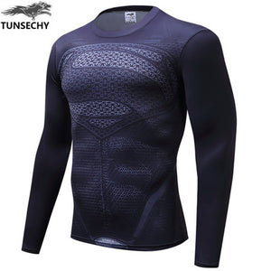 Superman Tight Long Sleeve T-Shirt for Men