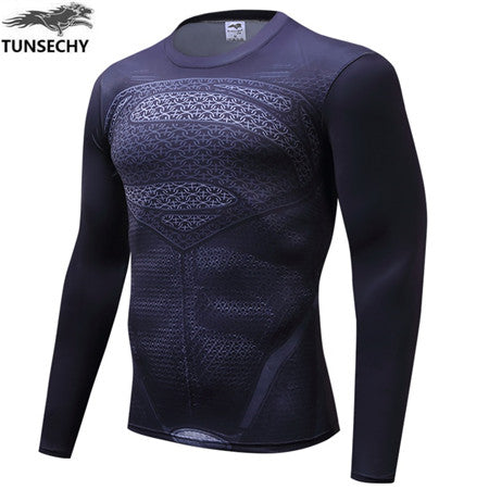 Superman Tight Long Sleeve T-Shirt for Men