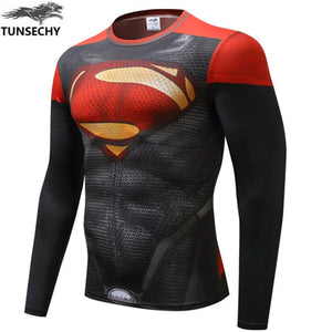 Superman Tight Long Sleeve T-Shirt for Men