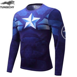 Superman Tight Long Sleeve T-Shirt for Men