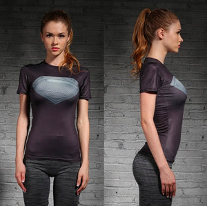 Superman Fitness Tshirt for Women/Girl