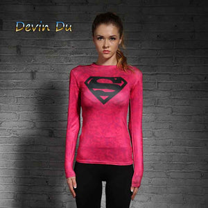 High quality Long Sleeve Superman T-shirt for Women