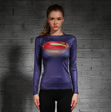 High quality Long Sleeve Superman T-shirt for Women