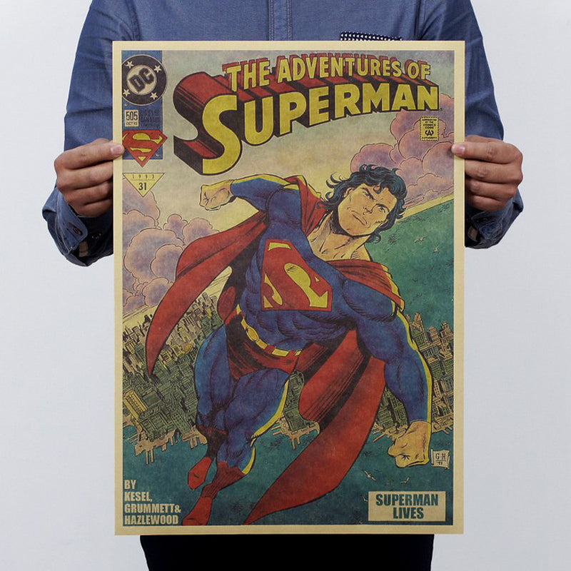 Superman back/classic Cartoon movie poster 51 x 35.5 cm