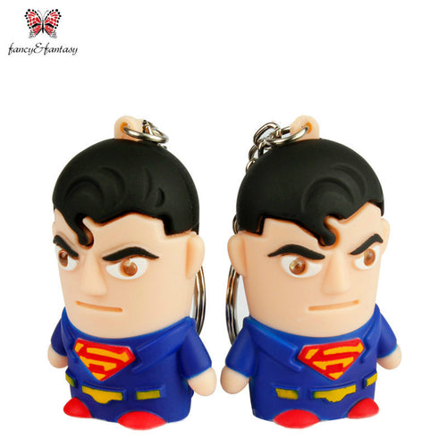 Hot LED Superman Sound Flashlight Keychain